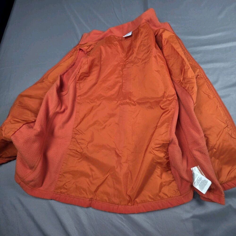 Columbia Women's Fleece Lined Full Zip Vest Mock Neck Orange Size XL - Picture 3 of 10